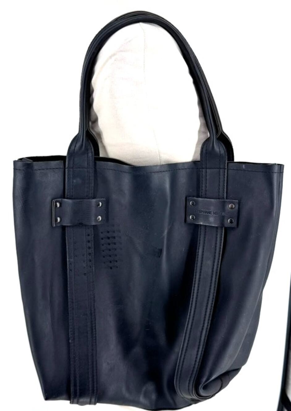 Stephane Verdino Bag Paris Black PVC Tote Faux Leather